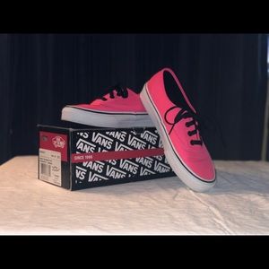 Authentic Neon Fluorescent Pink Vans